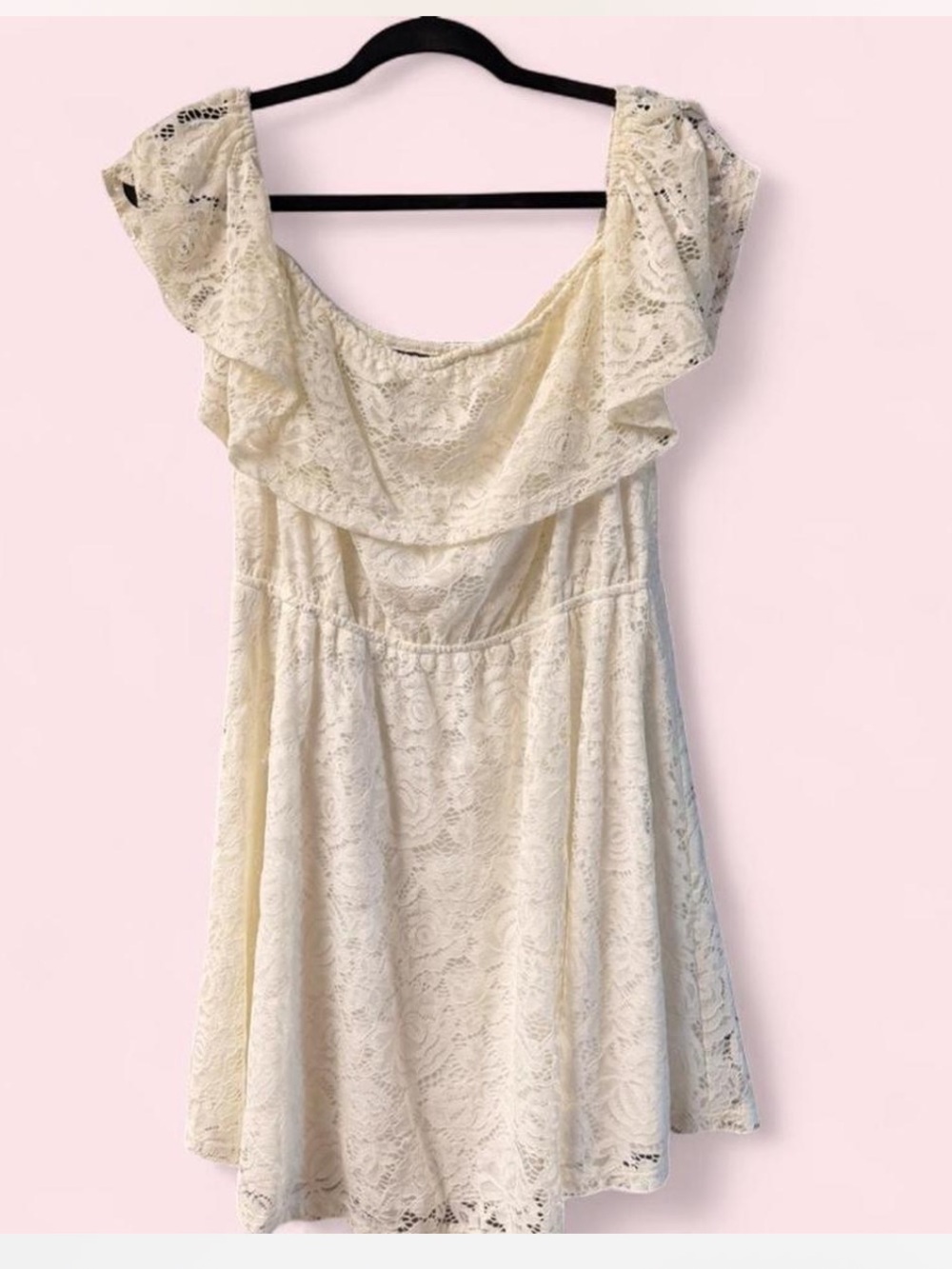 Rue21 White mini dress, off shoulder.